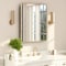 Flash Furniture Jolie 24-in. x 30-in. Medicine Cabinet w/Rounded Beveled Mirror and Reversible Metal Frame, Gold HFKHD-FM23C0401-L-GLD-GG - alternate 1